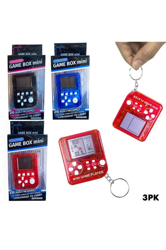 Mini Retro Gaming Console 26 Classic Video Games Pendant Keychain