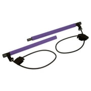 Zunammy Pilates Bar Stick Resistance Band for Portable Gym Home Fitness Exercise - Purple