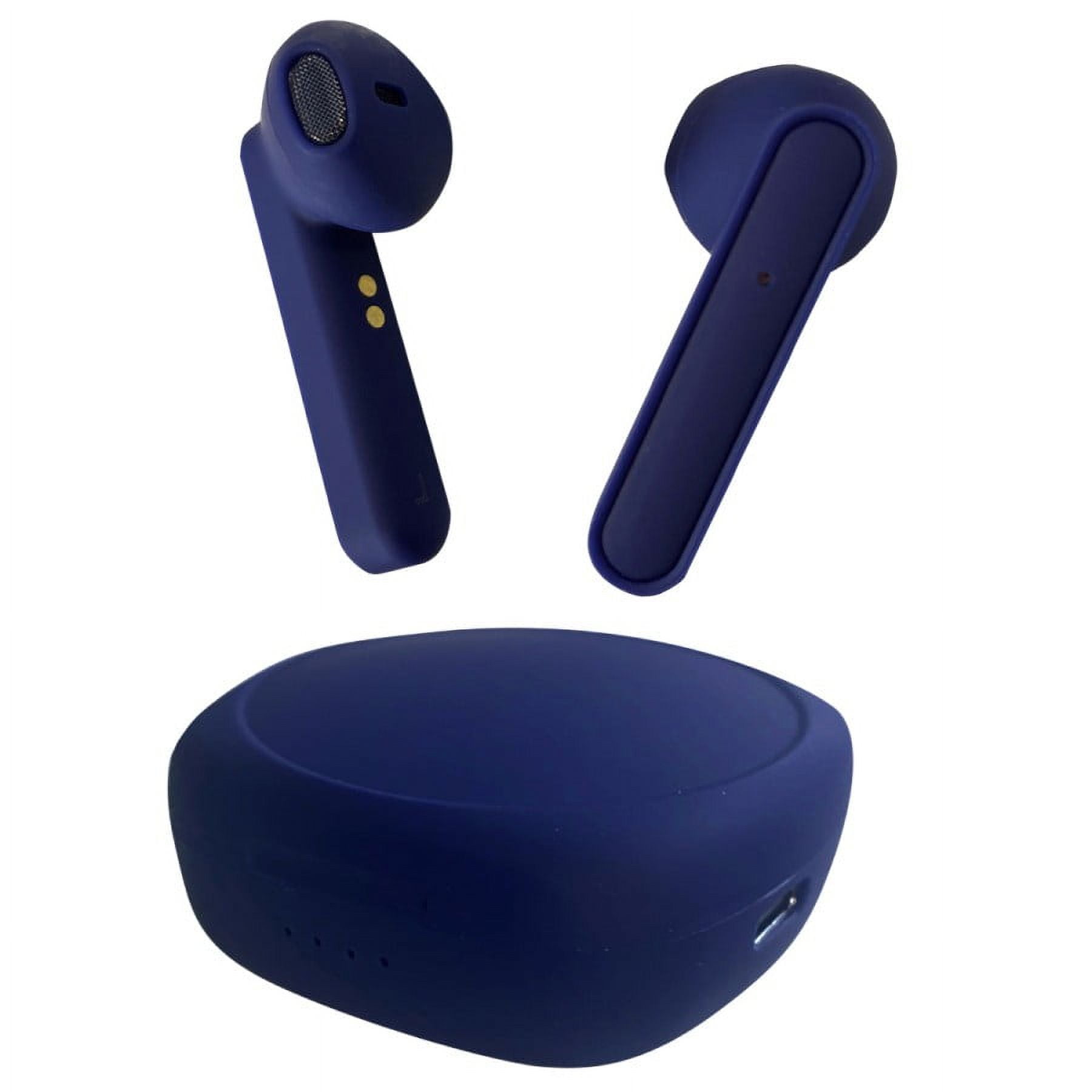 Rubberized wireless earbuds with matching wireless charging case clearance