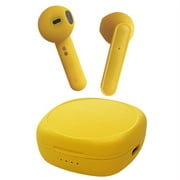Zunammy Rubberized Wireless Earbuds with Matching Wireless Charging Case - Citrine Yellow