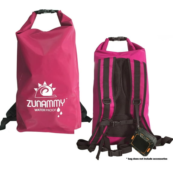 Zunammy Waterproof Dry Bag Lightweight Protects from Water Floats Dry Bag Pink, 30 L