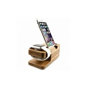 Zunammy Wooden Mount And Cradle Station Dock For Apple Watch And Iphone