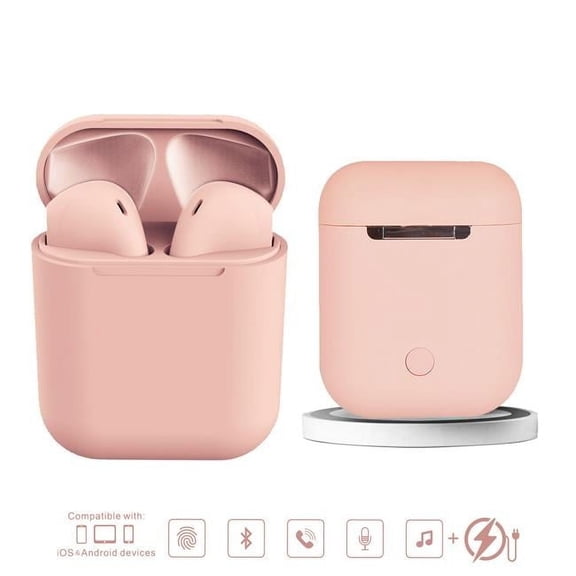 Zunammy ZTH024PK Wireless Over Ear Bluetooth Headphones & LED Touch Watch Set, Pink