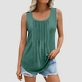 thumbnail image 1 of Zunfeo Camisole Tops for Women Smocked Sleeveless Tank Tops Casual Summer Flowy Shirts Clearance- Green 12, 1 of 6