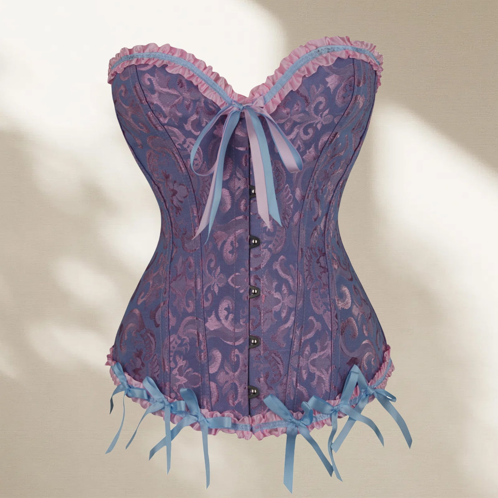 Zunfeo Corsets for Women Vintage Lace Bustier Tops for Party