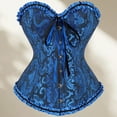 thumbnail image 1 of Zunfeo Corsets for Women Vintage Lace Bustier Tops for Party Wedding Halloween Floral Sexy Tops Shapewear Blue XL, 1 of 4