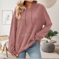 thumbnail image 1 of Zunfeo Knit Sweatshirts for Women Loose Soft Fall Hoodies Long Sleeve Pullover Winter Tops with Pockets Pink L, 1 of 6
