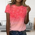 thumbnail image 1 of Zunfeo Juniors Tops Clothing Under $10 Short Sleeve Summer Tops 2025 Casual Women Tunic T Shirts Red M, 1 of 3