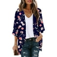 thumbnail image 1 of Zunfeo Kimonos for Women Summer Swimsuit Cover Up Lightweight Cardigans for Vacation Holiday New Arrivals Blue 2XL, 1 of 5