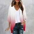 thumbnail image 1 of Zunfeo Kimonos for Women Summer Swimsuit Cover Up Lightweight Cardigans for Vacation Holiday Red XL, 1 of 5