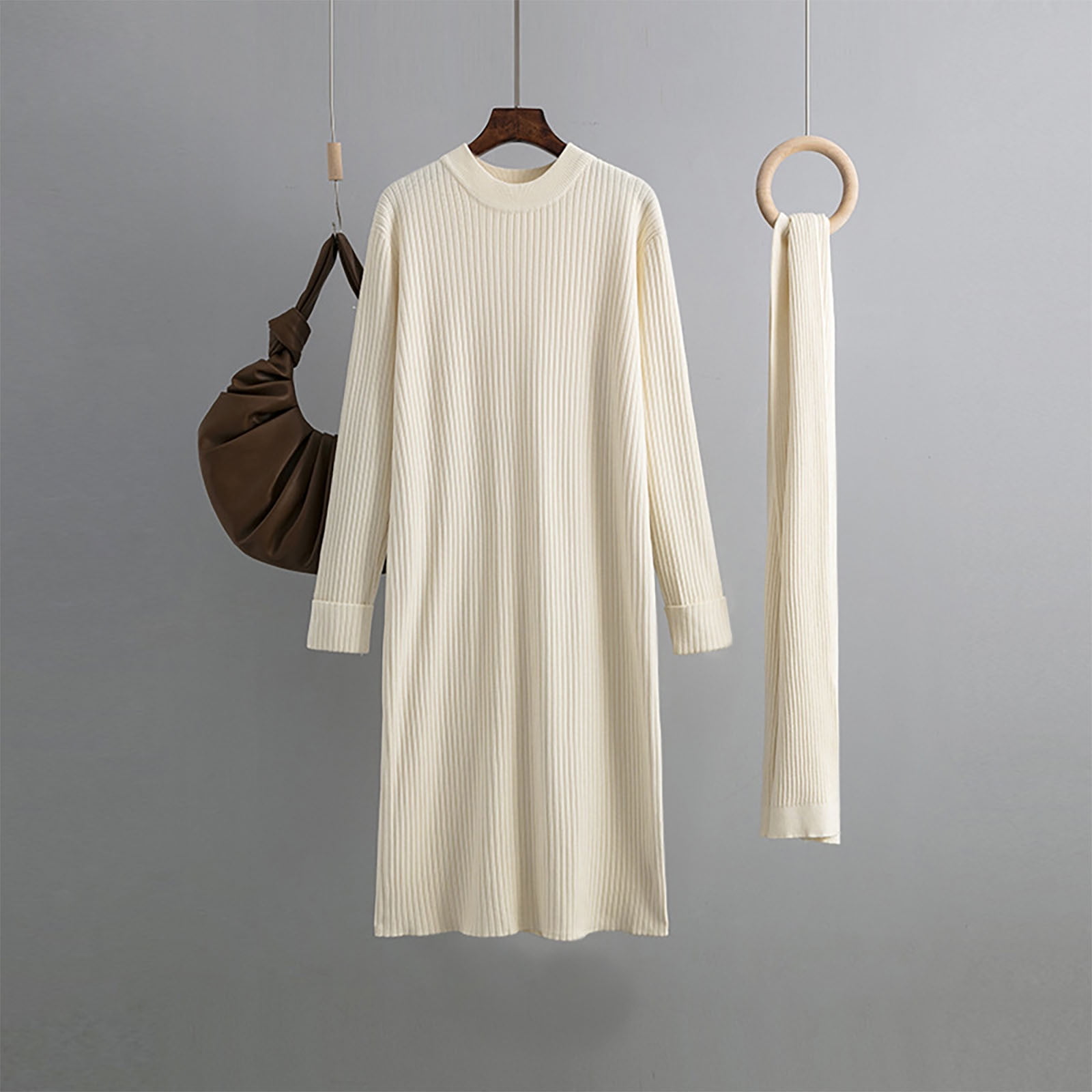 Zunfeo Knit Dress for Women Casual Fall Winter Long Dress Loose 