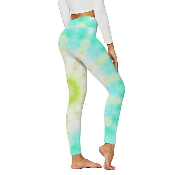 Zunfeo Leggings for Women- Slim-Leg Yoga Fitness High Waist Elastic Printed Full Length Comfy Casual Running Pants Green S