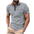 thumbnail image 1 of Zunfeo Polo Shirts for Men Graphic Short Sleeve Collared Shirt Casual Workout Summer T Shirts New Arrivals Gray 14, 1 of 5