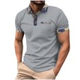 thumbnail image 1 of Zunfeo Polo Shirts for Men Graphic Short Sleeve Collared Shirt Casual Workout Summer T Shirts New Arrivals Gray 8, 1 of 5