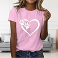 thumbnail image 1 of Zunfeo Summer Tops for Women 2025 Juniors Clothing Under $10 Short Sleeve Graphic T Shirts Pink L, 1 of 3