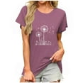 thumbnail image 1 of Zunfeo Casual Tops for Women Short Sleeve Floral T Shirts Cozy Crew Neck Summer Tops Valentine's Day Gift Red 2XL, 1 of 6