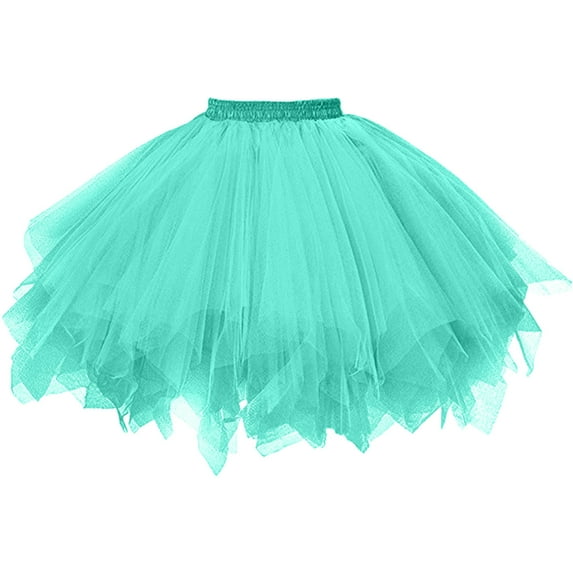 ZunFeo Tutu Skirts for Women High Waisted Fluffy Layered Tulle Skirts,Mint Green