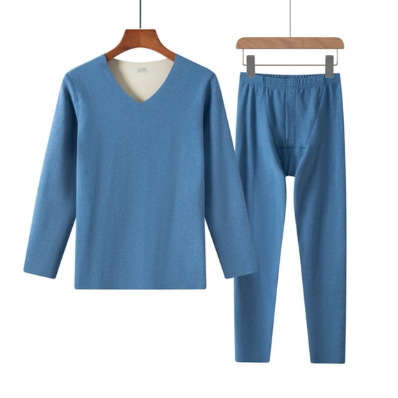 Zunfeo Winter Pajamas Sets for Women Warm Soft Thermal Fleece Sleepwear V-Neck Sleep Tops & PJ Pants Loungewear Underwear S-4XL,