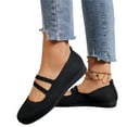 thumbnail image 1 of Zunfeo Flat Shoes for Woman Summer Ballerina Ballet Flats Casual Soft Kint Slip-on Shoes Black 7.5, 1 of 4