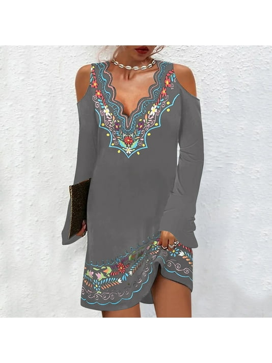 Cotton 3/4 Sleeve Print Square Collar Embroidery Bodycon Dresses Cotton 3/4 Sleeve Print Square Collar Embroidery Bodycon Dresses