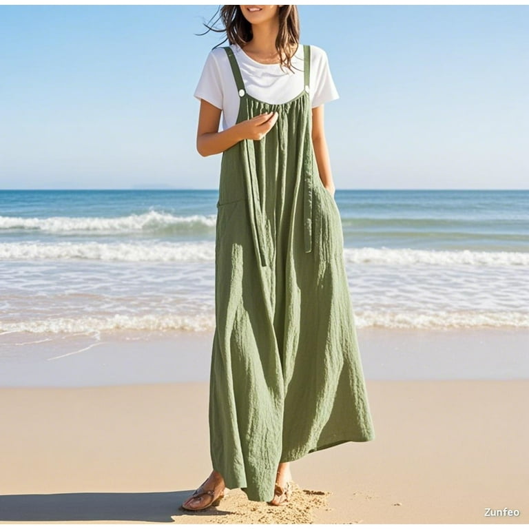 FITORON Women's Halterneck Wide-Leg Printed Overalls, High