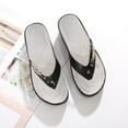 thumbnail image 1 of Zunfeo Womens Sandals Flip Flops for Women Comfort Orthopedic Sandals with Arch Support Ergonomic Soles- Black Size 8, 1 of 6