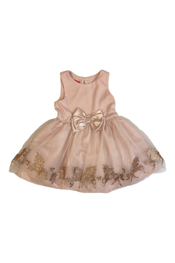 Girl Girl's Special Occasion Unicorn Tulle Layered Dress (Blush/Unicorn, 3T)