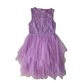thumbnail image 1 of Zunie Girl Occasion Knee Length Lined Layered Sleeveless Dress (Lilac, S (6/6X)), 1 of 2
