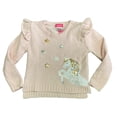 thumbnail image 1 of Zunie Girl Youth Girl's Long Sleeve Soft Chenille Holiday Sweater (Blush, XS (4/5)), 1 of 2