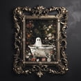 thumbnail image 1 of Zuno Ghost Takes A Bath Tub In Flower Forest Print, Dark Academia, Ghost Bathtub Portrait Halloween Printable, Vintage Poster, Gothic - Wall Art Print, 24x36 UNFRAMED, 1 of 3