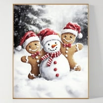 Zuno Gingerbread Print Christmas Wall Art Christmas Decor Winter Wall Art Tis The Season Gingerbread Man Snowman Printable Wall Art - Wall Art Print, 8x12 UNFRAMED