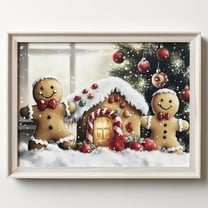 Zuno Gingerbread Print Christmas Wall Art Christmas Tree Decor Winter Wall Art Tis The Season Gingerbread Man Printable Wall Art - Wall Art Print, 8x12 UNFRAMED
