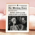 thumbnail image 1 of Zuno Halloween Disco Wall Art Skeleton Disco Print Halloween Newspaper Poster Skeleton Party Wall Art Spooky Disco Poster Halloween Disco Poster- Wall Art Print, 8x12 UNFRAMED, 1 of 3