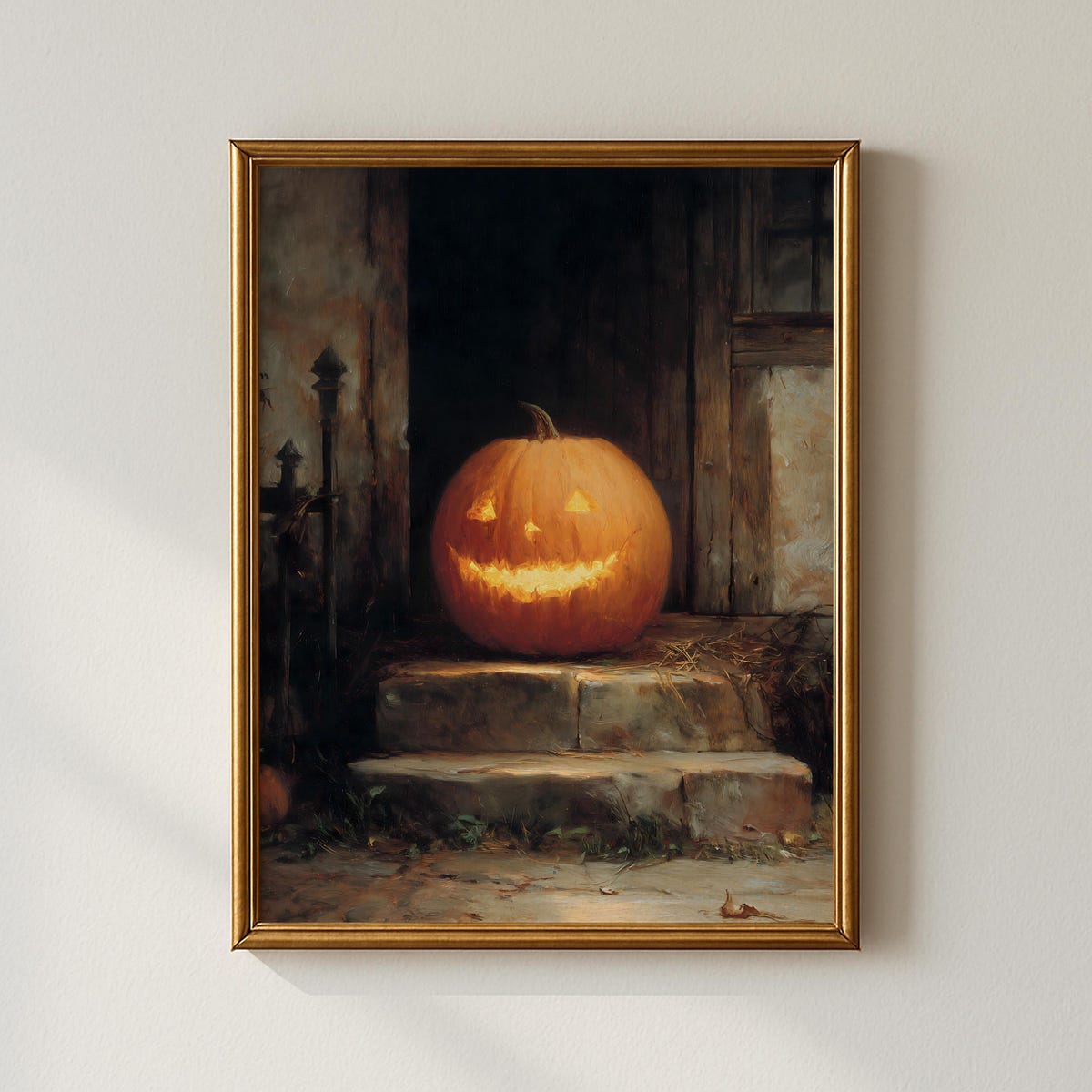 Zuno Halloween Wall Art, Spooky Printable Decor, Vintage Ghost Art ...