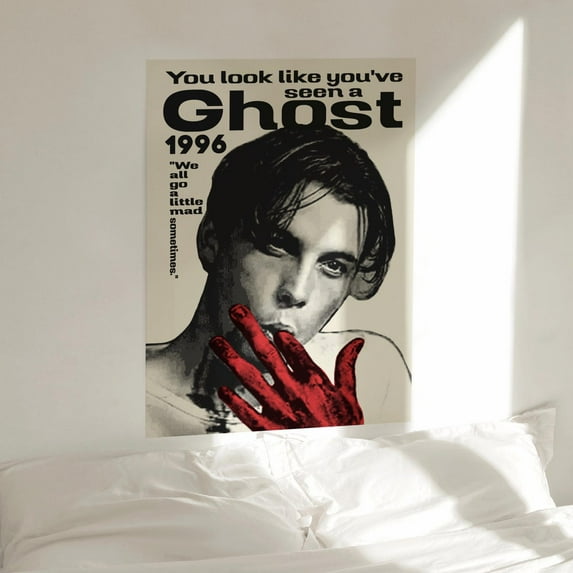 Zuno Horror Scream 90S Print, Scream Billy Poster, Cool Vintage Horror Movie Print, Grungy Minimal Wall Art, Print - Wall Art Print, 16x24 UNFRAMED