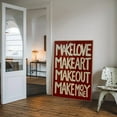thumbnail image 1 of Zuno Make Love Make Art Typography Print – Bold Red Wall Art, Modern Inspirational Poster, Edgy Motivational Quote Print, Statement Art, 12x18 UNFRAMED, 1 of 3