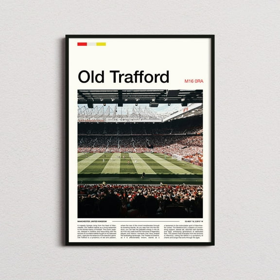 Zuno Old Trafford Print, Old Trafford Poster, Old Trafford Stadium – Wall Art Print, 8x12 UNFRAMED