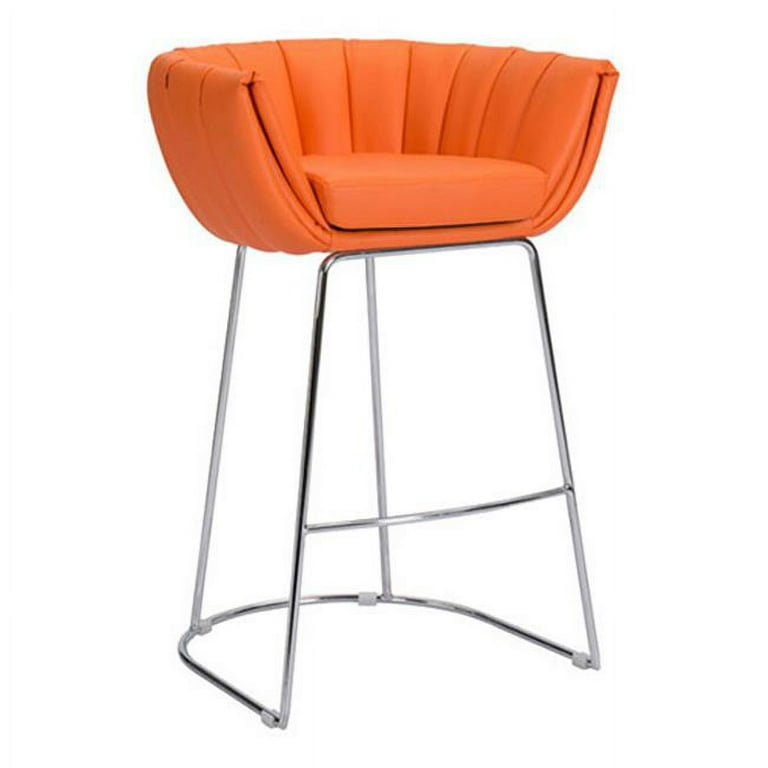 Zuo 100248 Latte Bar Chair, Orange