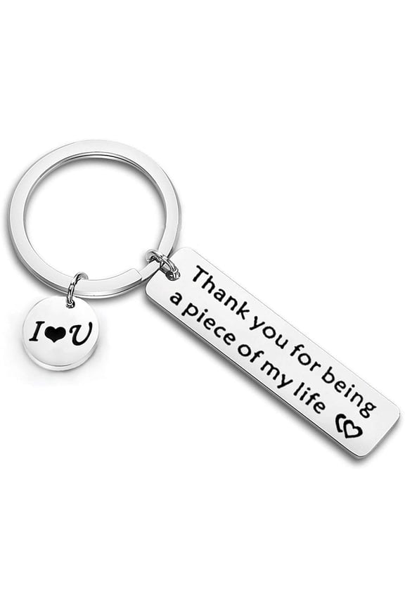 Couple Gift Thank You for Being A Piece of My Life Keychain for Girlfriend Boyfriend Gift Husband Keychain