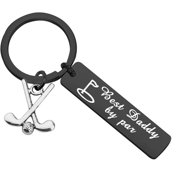 Zuo Bao Daddy Keyring Golf Gift for Fathers Day Dad Jewelry Golf Charm Father Keyring B
