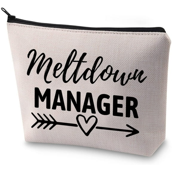 Zuo Bao Daycare Teacher Cosmetic Bag Early Childhood Educators Gift Meltdown Manager Canvas Makeup Bag