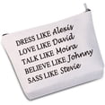 thumbnail image 1 of Zuo Bao Dress Like Alexis Love Like David Cosmetic Bag Makeup Bag Gift For Women (DRESS LIKE Alexis White), 1 of 7