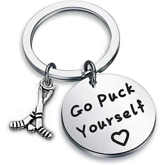 Zuo Bao Field Hockey Keychain Go Puck Yourself Hockey Sticks Charm Hockey Player Gift Hockey Fans Keyring
