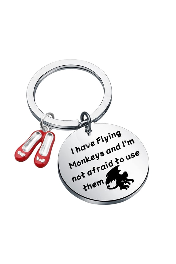 Funny Halloween Jewelry Sarcastic Halloween Keychain I Have Flying Monkeys Keychain Halloween gift (I'm not afraid to use them)