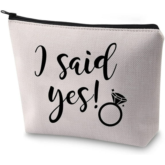 Zuo Bao Generic Wedding Bride Gift Bridal Shower smetic Bag I Said Yes Bride Engagement Bachelorette Party Gift