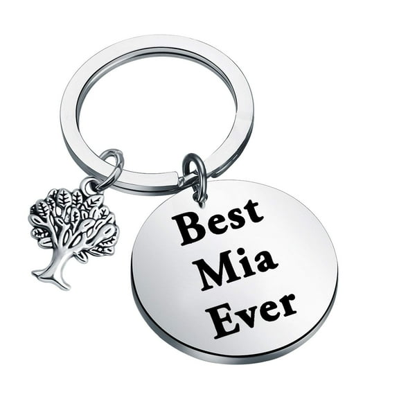 Zuo Bao Grandma Keychain Best Mia Ever Mother's Day Jewelry Christmas Birthday Daughter Son Birthday Gifts