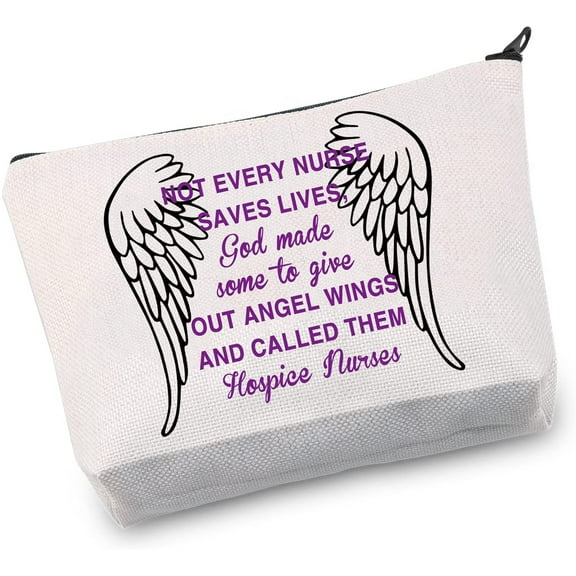 Zuo Bao Hospice Nurse Thank You Gift Nurse Life Gift Not Every Nurse Saves Lives God Made Some to Give Out Angel Wings (Not Every Nurse Saves Lives White)