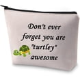thumbnail image 1 of Zuo Bao Inspirational Turtle Gift Don’t Ever Forget You are Turtley Awesome Makeup Bags Graduation Birthday Gift, 1 of 6