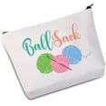 thumbnail image 1 of Zuo Bao Knitting Project Bag My Ball Sack Knitting Humor Gift Yarn Bag Knitting Bag Mothers Day Gift (Ball Sack White Bag), 1 of 7