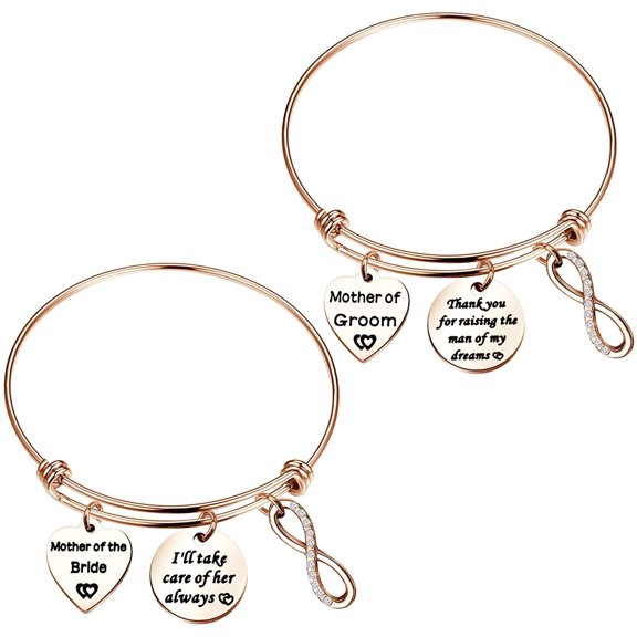 Zuo Bao Mother of The Bride or Groom Adjustable Bangle Wedding Gifts Mothers Gifts Bangle Bouquet